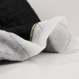 Matelassé viscose à carreaux fin noir