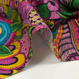 Pink paisley maze printed cotton