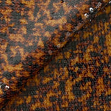 Sequins sur tulle imprimé sauvage