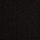 Ribbed knit with red Lurex stripe and black background
