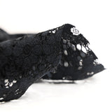 Dentelle fleurs noir