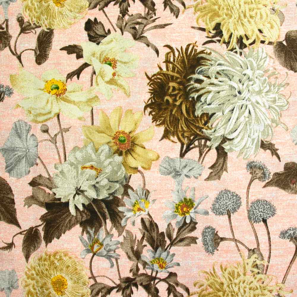 Polycoton imprimé fleurs séchées Les Coupons de SaintPierre