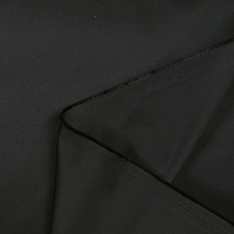 Satin duchesse polyester noir