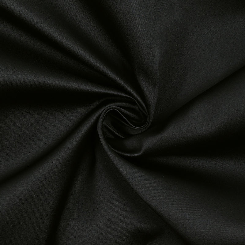 Satin duchesse polyester noir