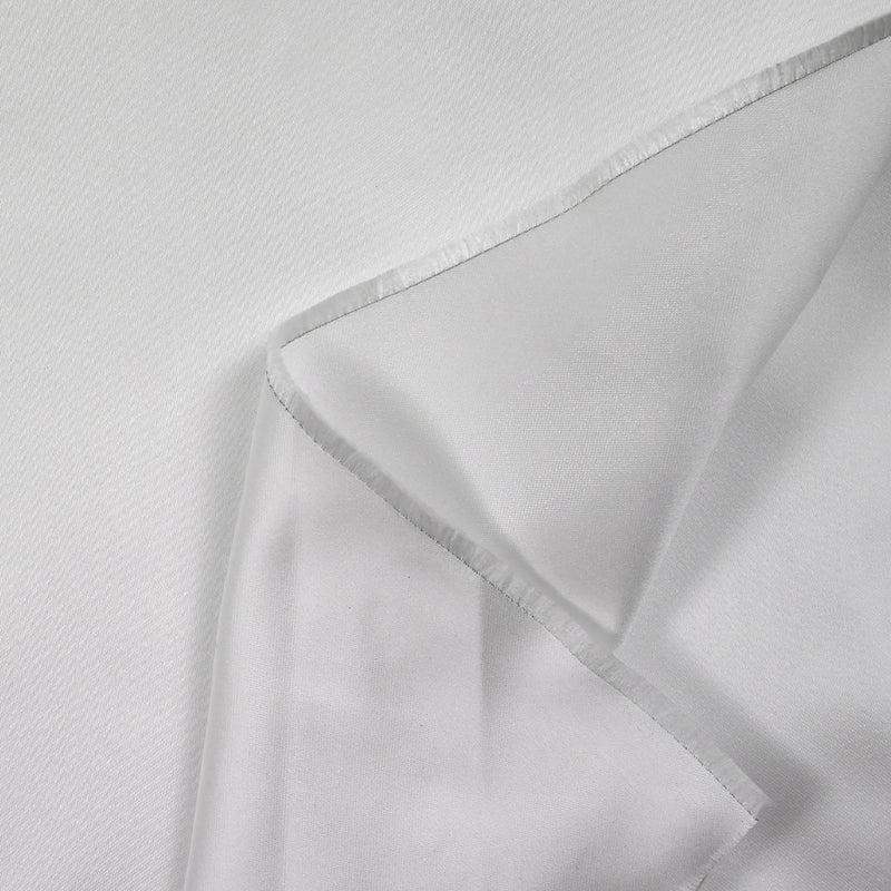 Satin duchesse polyester blanc