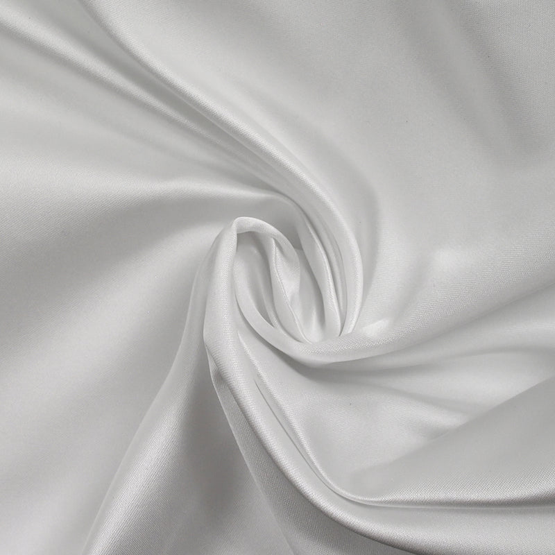 Satin duchesse polyester blanc