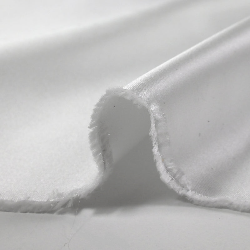 Satin duchesse polyester blanc