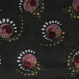 Jersey de velours lurex éclipse fond noir