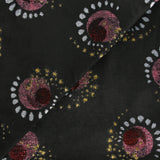 Jersey de velours lurex éclipse fond noir