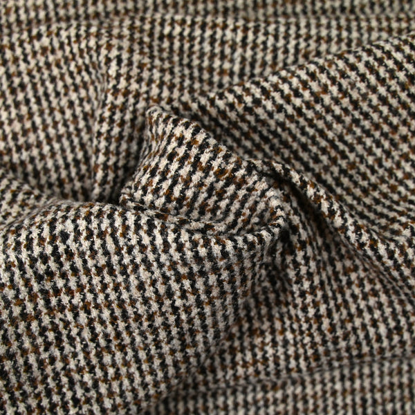 Laine mélangée fantaisie marron et beige
