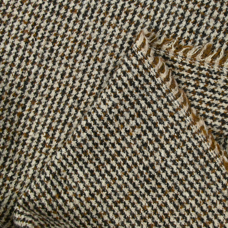 Laine mélangée fantaisie marron et beige