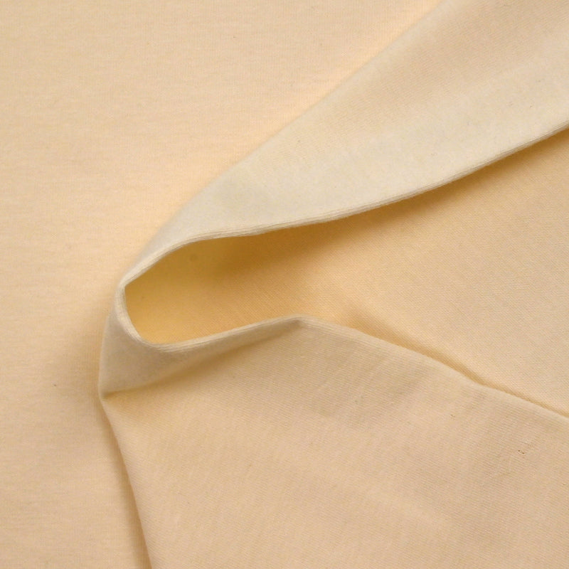 Jersey de coton fin pêche blanche