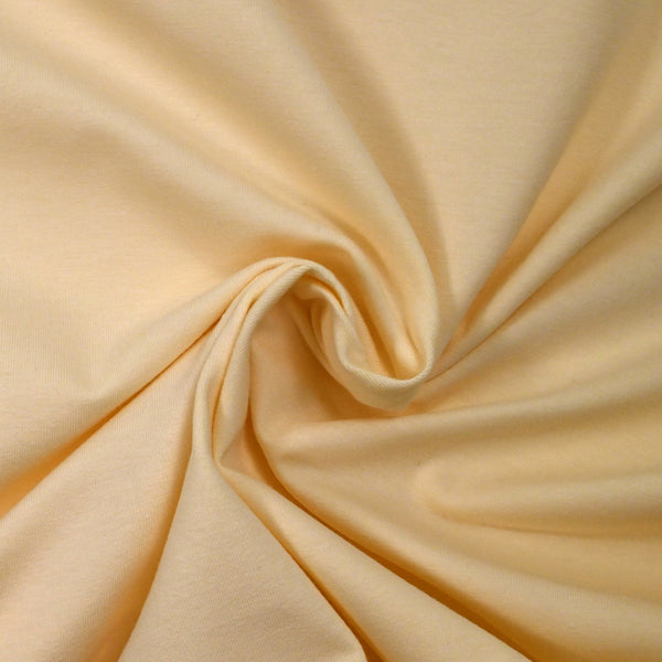 Jersey de coton fin pêche blanche