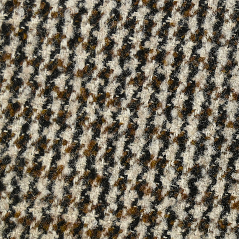 Laine mélangée fantaisie marron et beige