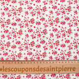 Impresión Viscose Minimalista Pink Flower White Fondos