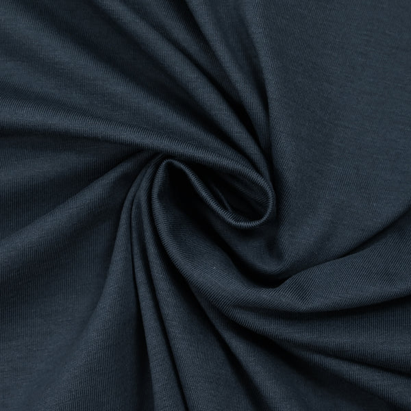 Jersey de coton fin bleu marin