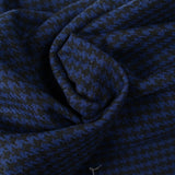 Laine mélangée pied-de-poule bleu marine et noir