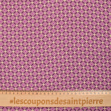 Viscose imprimée cercle violet et sable