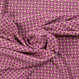 Printed viscose purple and sand circle