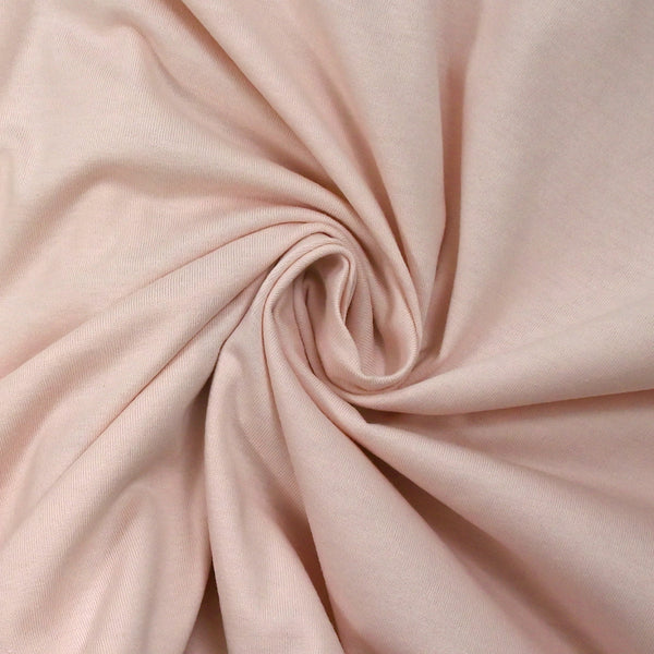 Jersey de coton fin rose pâle