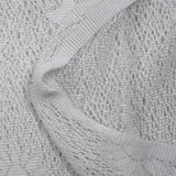 Maille polyester résille plissée constellation blanc