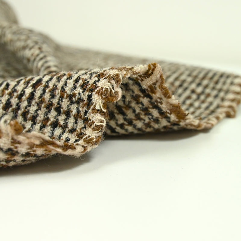 Laine mélangée fantaisie marron et beige