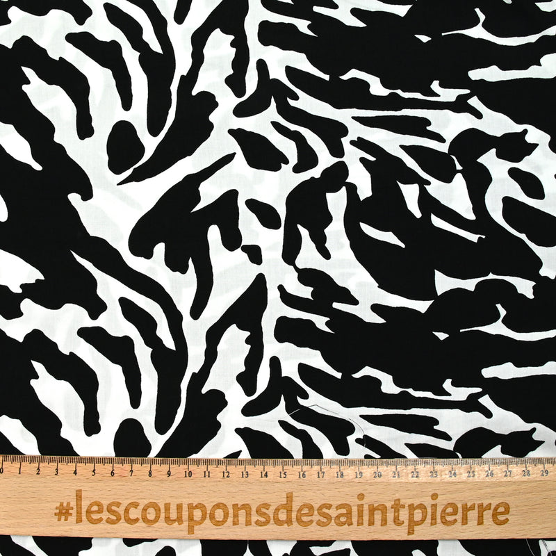 Viscose imprimée camouflage noir