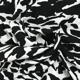 Printed viscose black camouflage