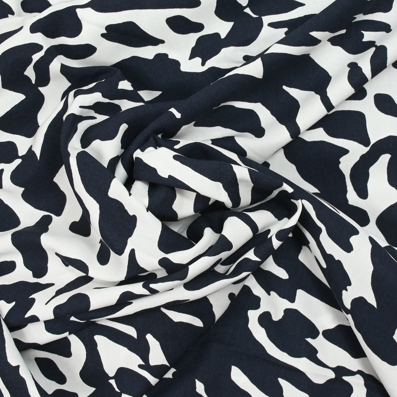 Printed viscose Marine camouflage