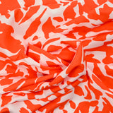 Viscose imprimée camouflage orange