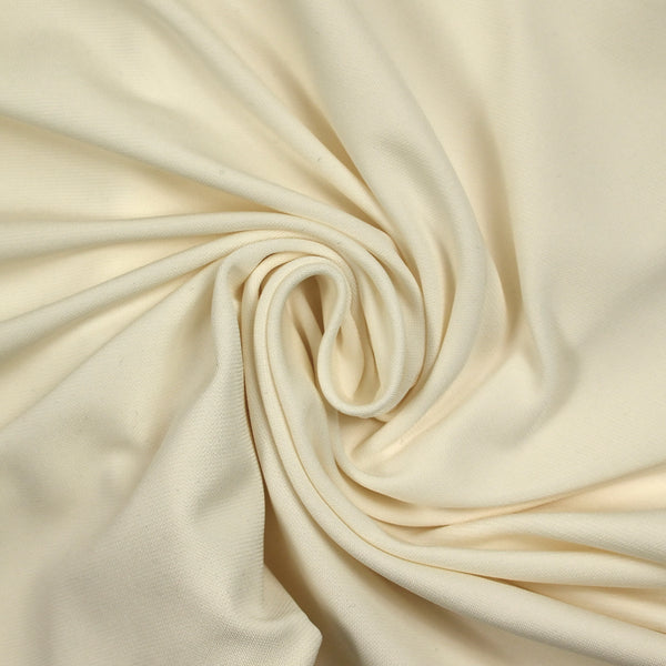 Maille piquée viscose blanc cassé