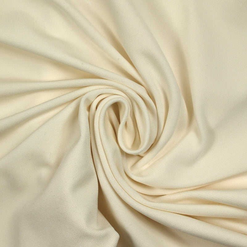 Maille piquée viscose blanc cassé