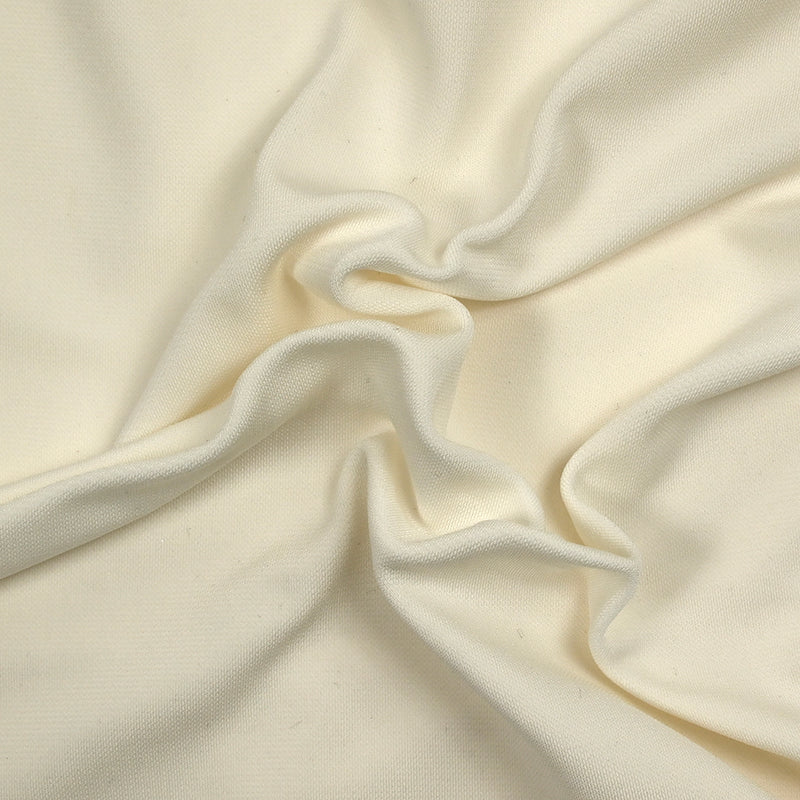 Maille piquée viscose blanc cassé