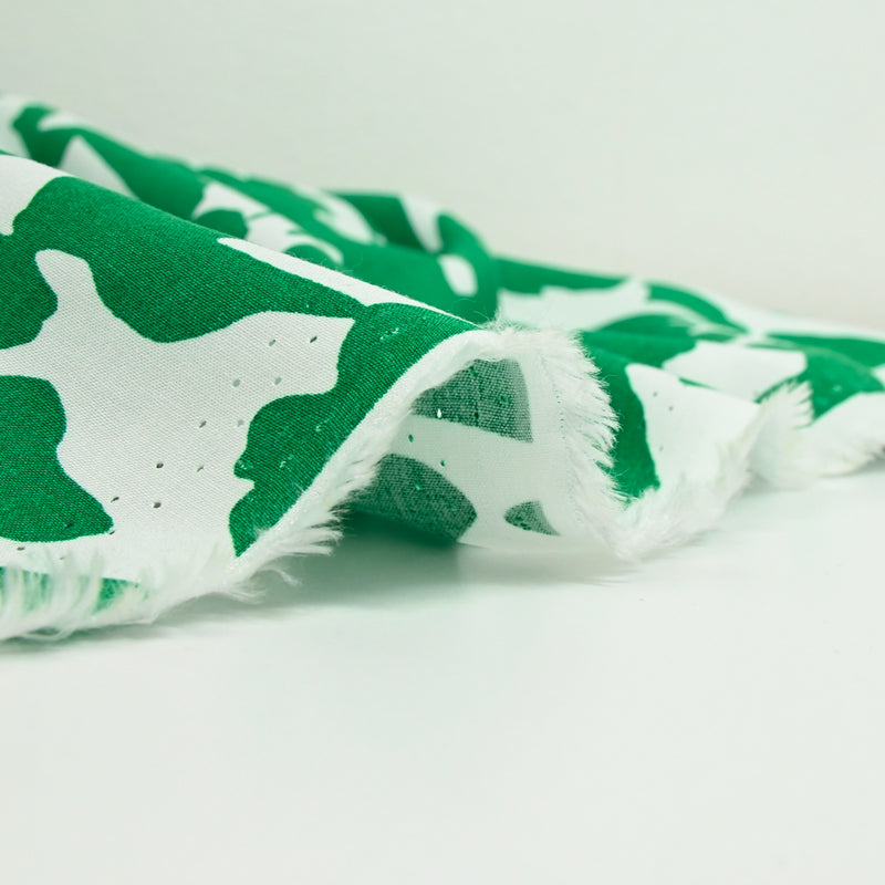 Viscose imprimée camouflage vert