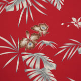 Scuba imprimé Hawaii fond rouge fraise