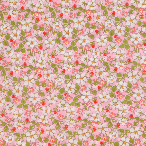 Coton Liberty ® Paysanne Blossom rose au mètre