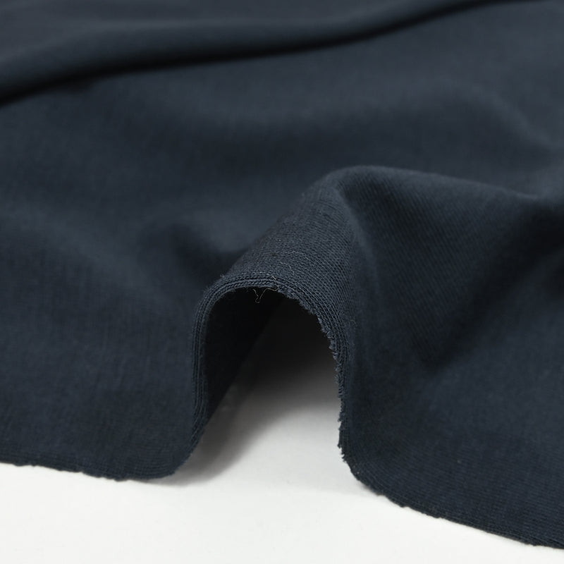 Jersey de coton fin bleu marin