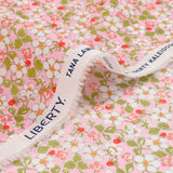 Coton Liberty ® Paysanne Blossom rose au mètre