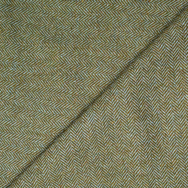 Laine mélangée chevrons 8mm ciel et kaki