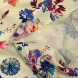 Jersey viscose imprimé un air floral fond crème