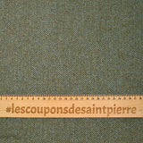 Laine mélangée chevrons 8mm ciel et kaki