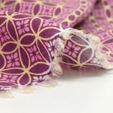 Printed viscose purple and sand circle