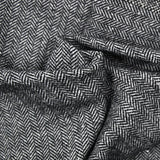Laine mélangée sequin argent et chevron gris et noir