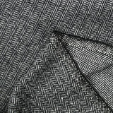 Laine mélangée sequin argent et chevron gris et noir