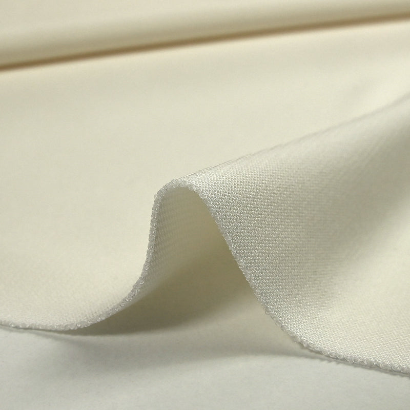 Maille piquée viscose blanc cassé