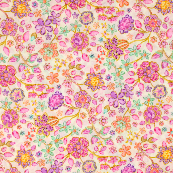 Coton Liberty ® Fiona Devaux rose au mètre