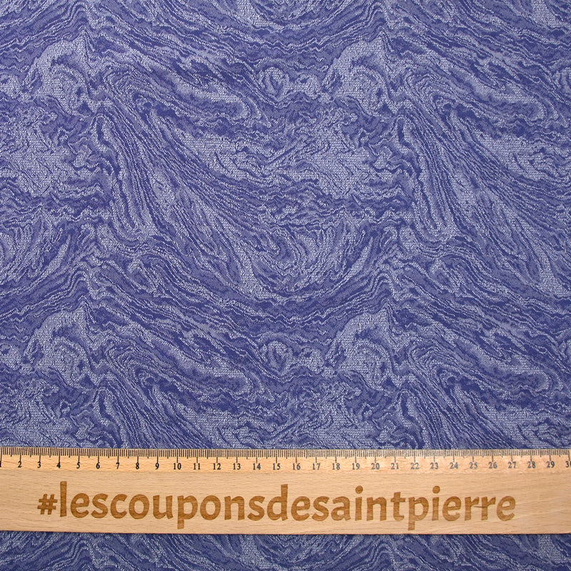 Jacquard de polyester sillon bleu