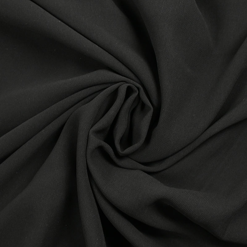 Crêpe georgette polyester noir