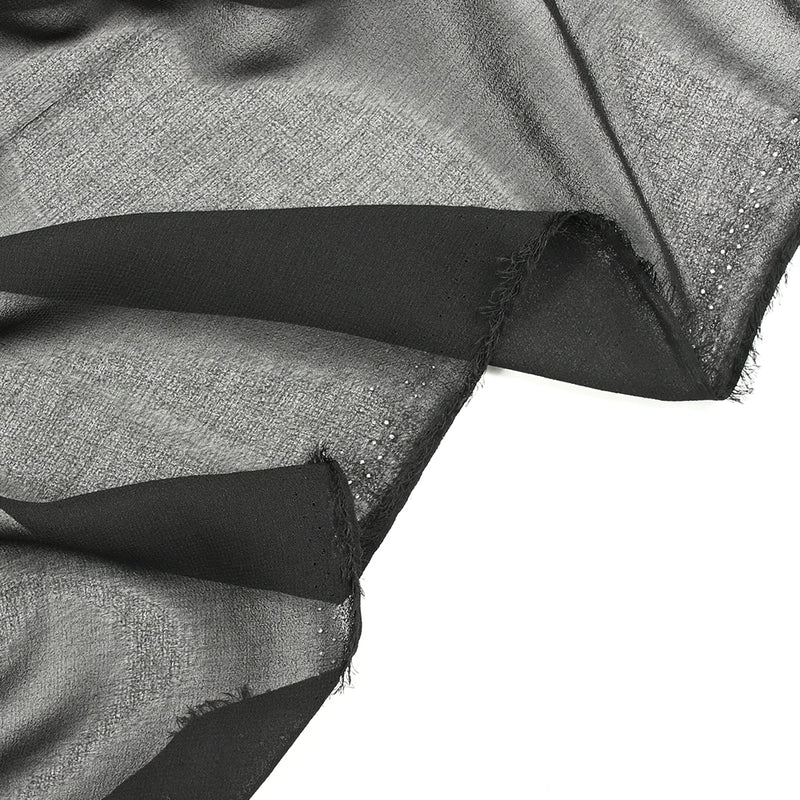 Crêpe georgette polyester noir