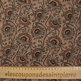 Mousseline imprimée crinkle lurex Jaipur bloom fond chair